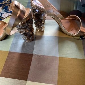 Bamboo‎ sequin heels strappy sandals. Worn 2x